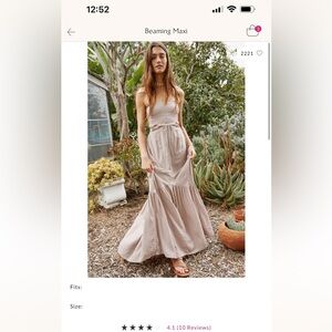 Free People Beaming Maxi grey open back dress